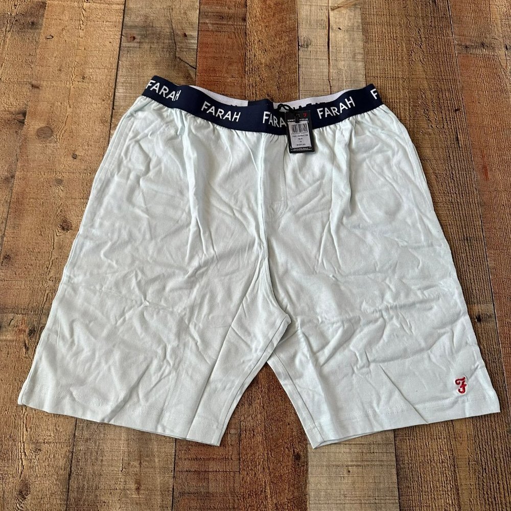 Farah blue sheridan lounge shorts men's medium